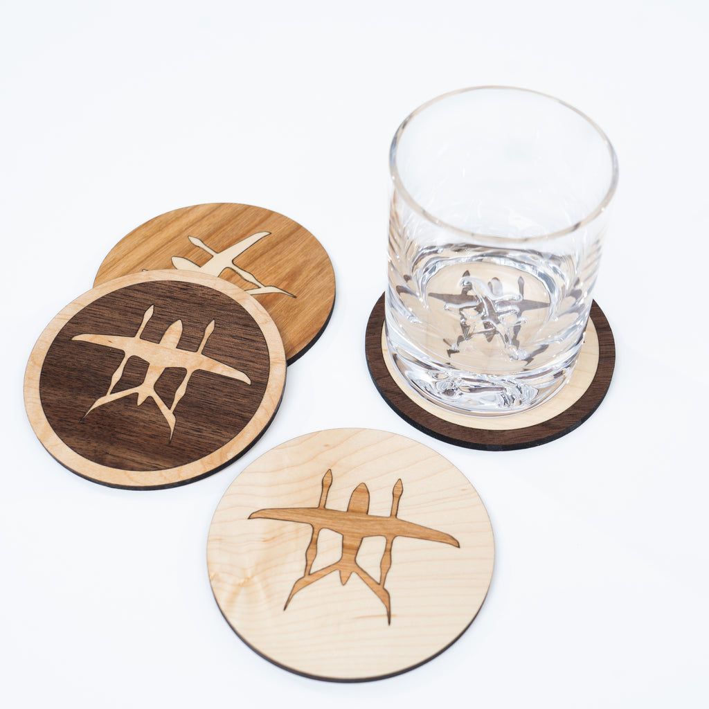 Wood Coaster Pair