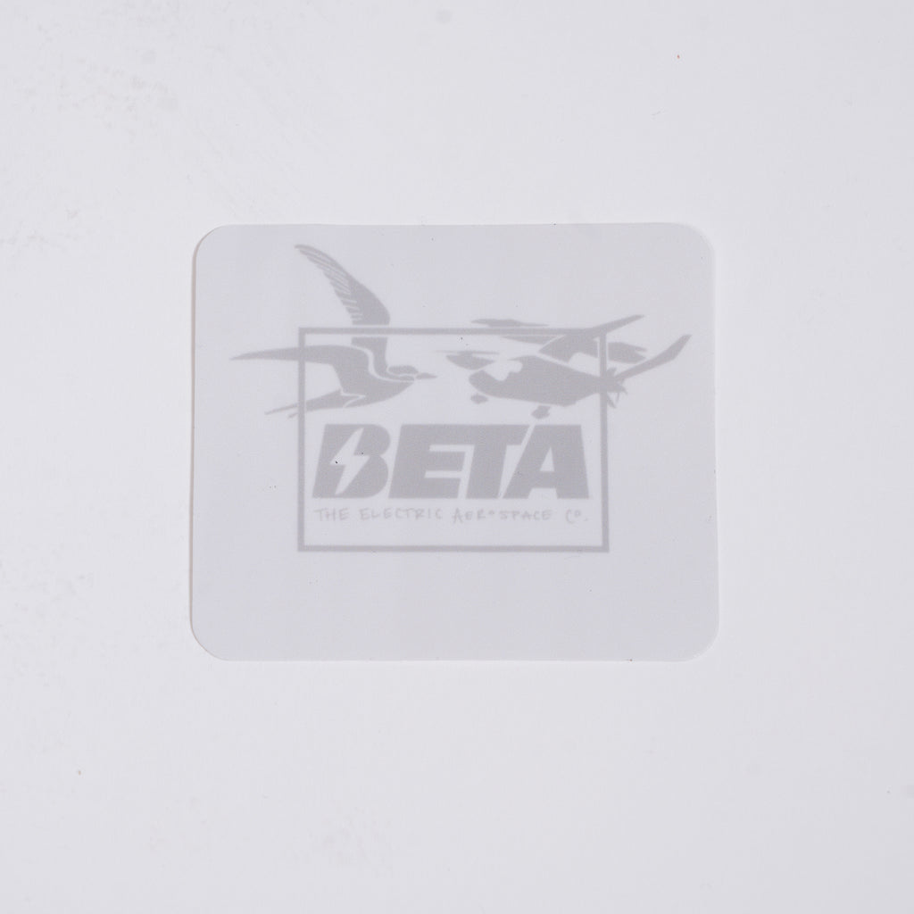 White BETA Sticker