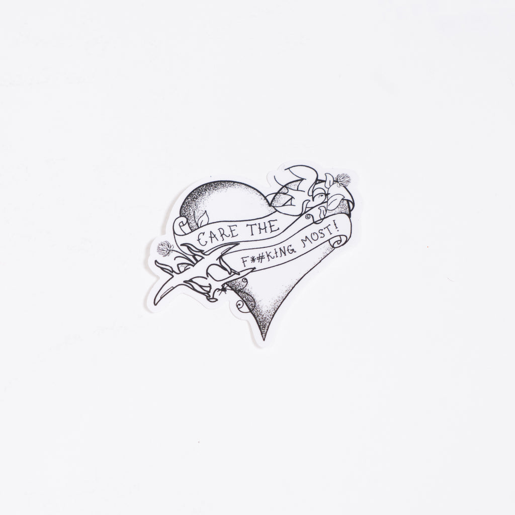 Care the Most Sticker
