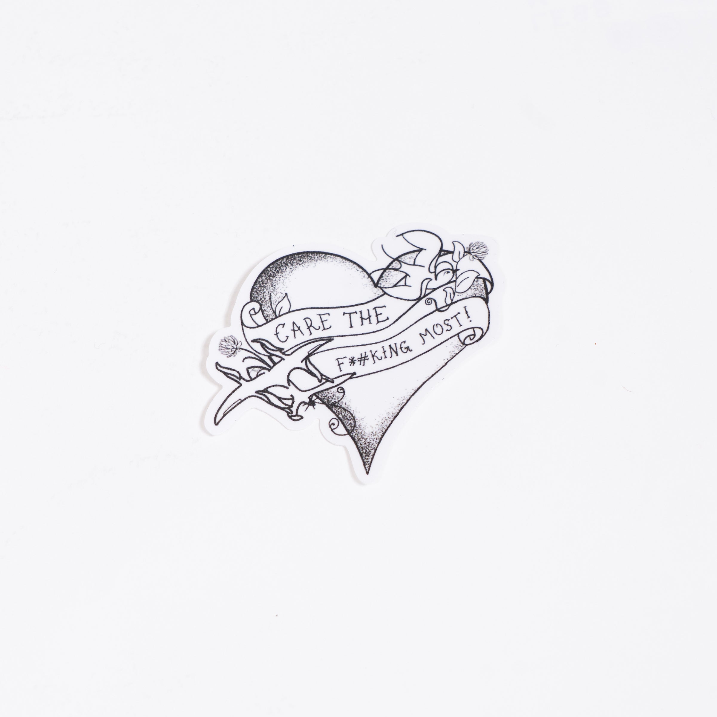 Care the Most Sticker