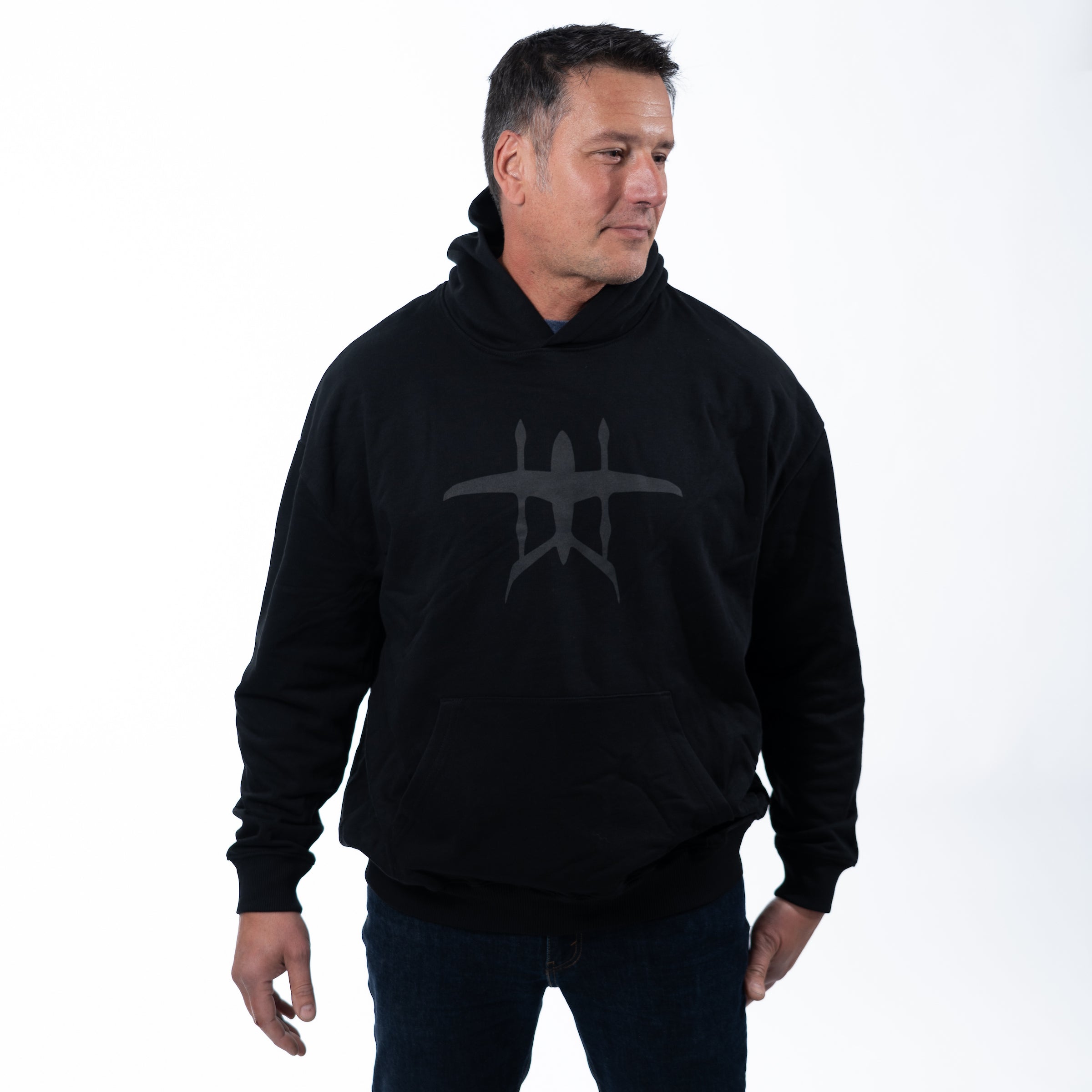 Black Alia Monochrome Hoodie
