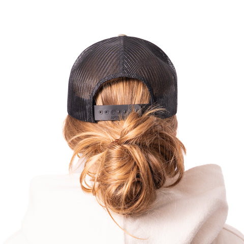 Black Monochrome Alia Trucker Hat