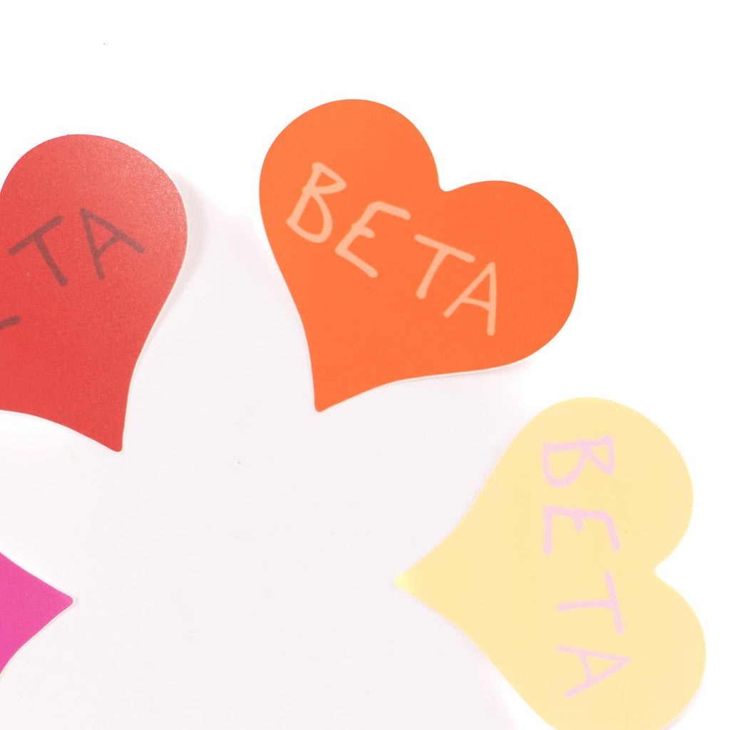 Orange Heart BETA Sticker