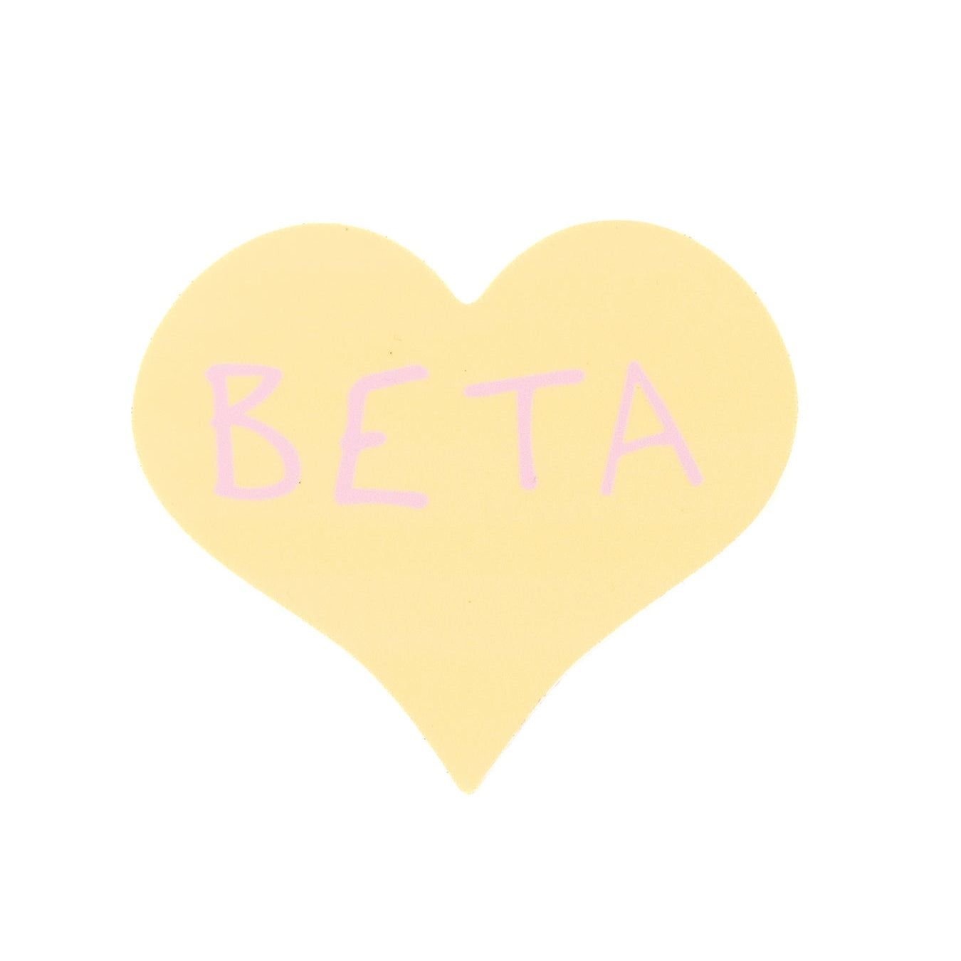 Yellow Heart BETA Sticker