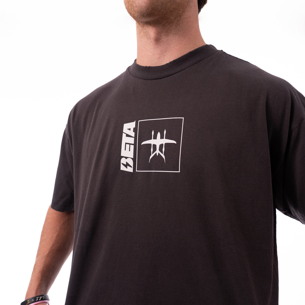 Black BETA square Tee