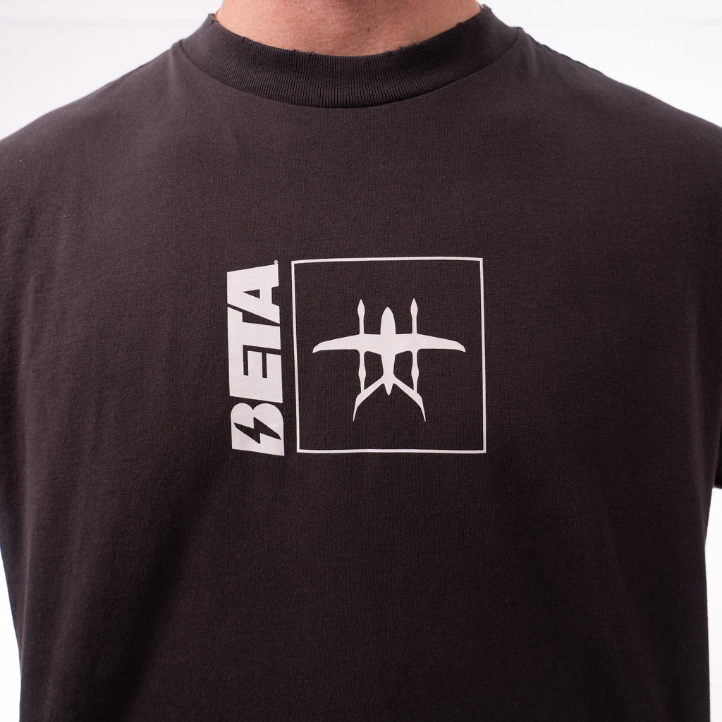 Black BETA square Tee