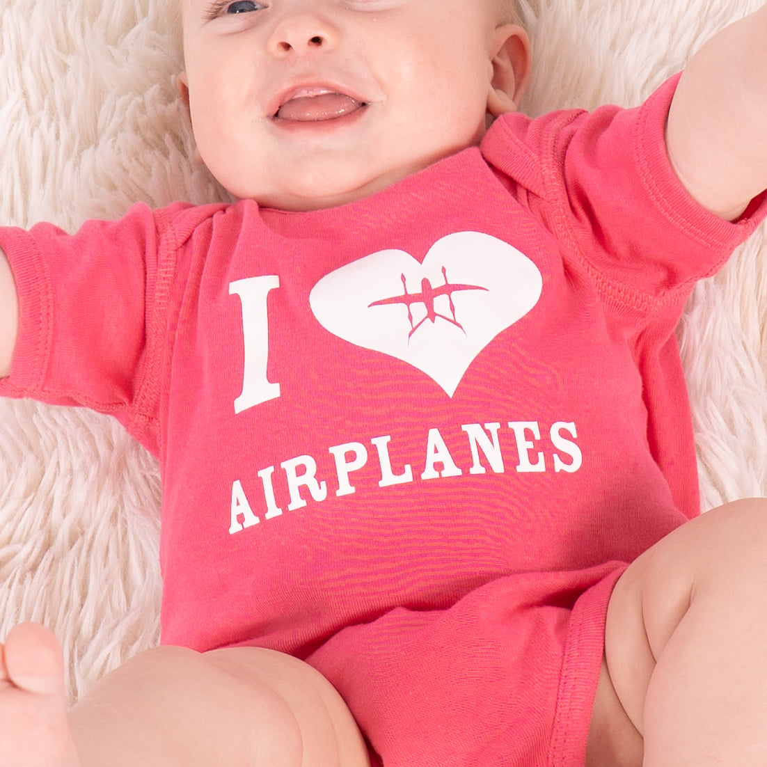 I Love Airplanes Onesie